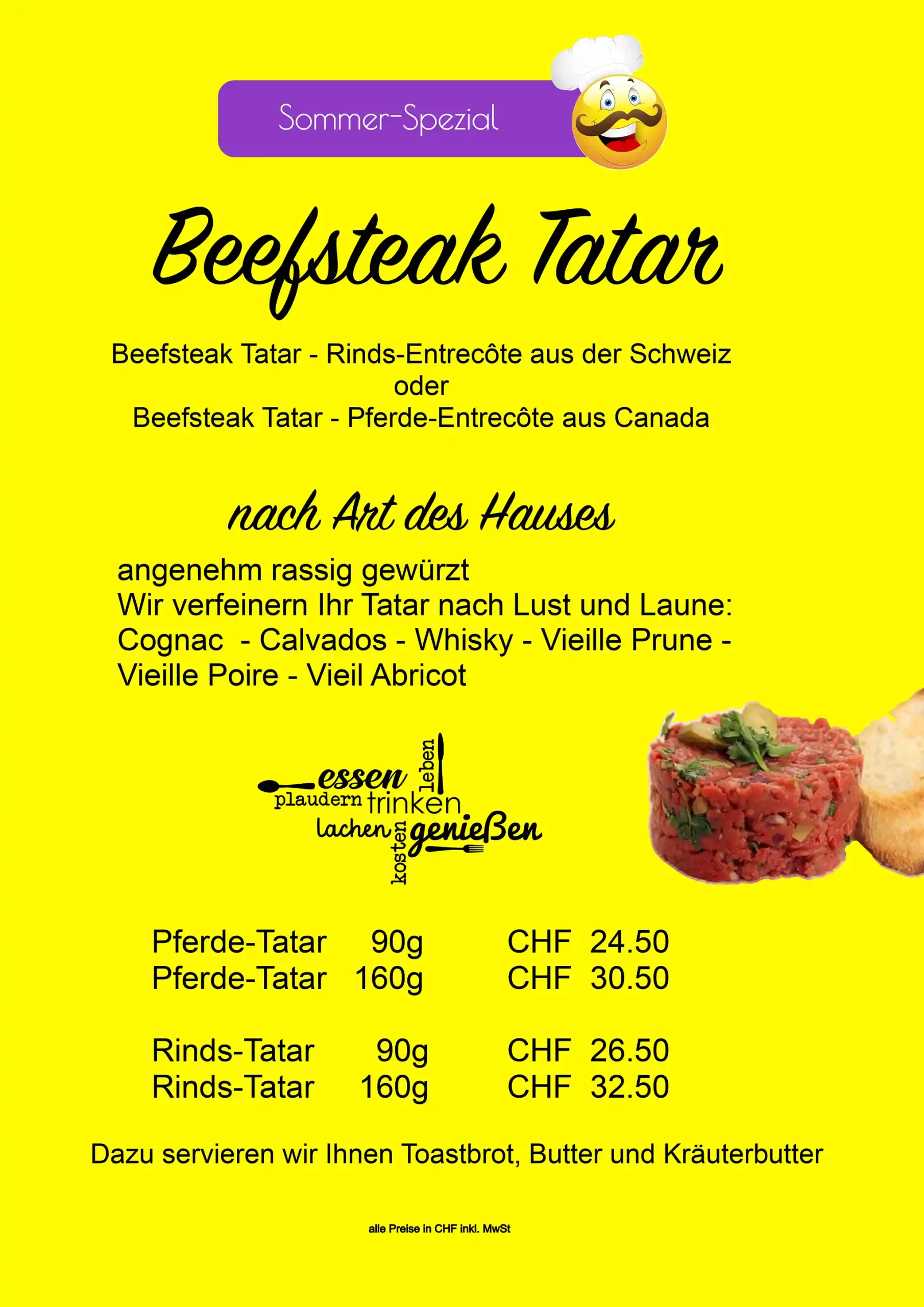 Restaurant Chrüz – Sommerkarte 2025